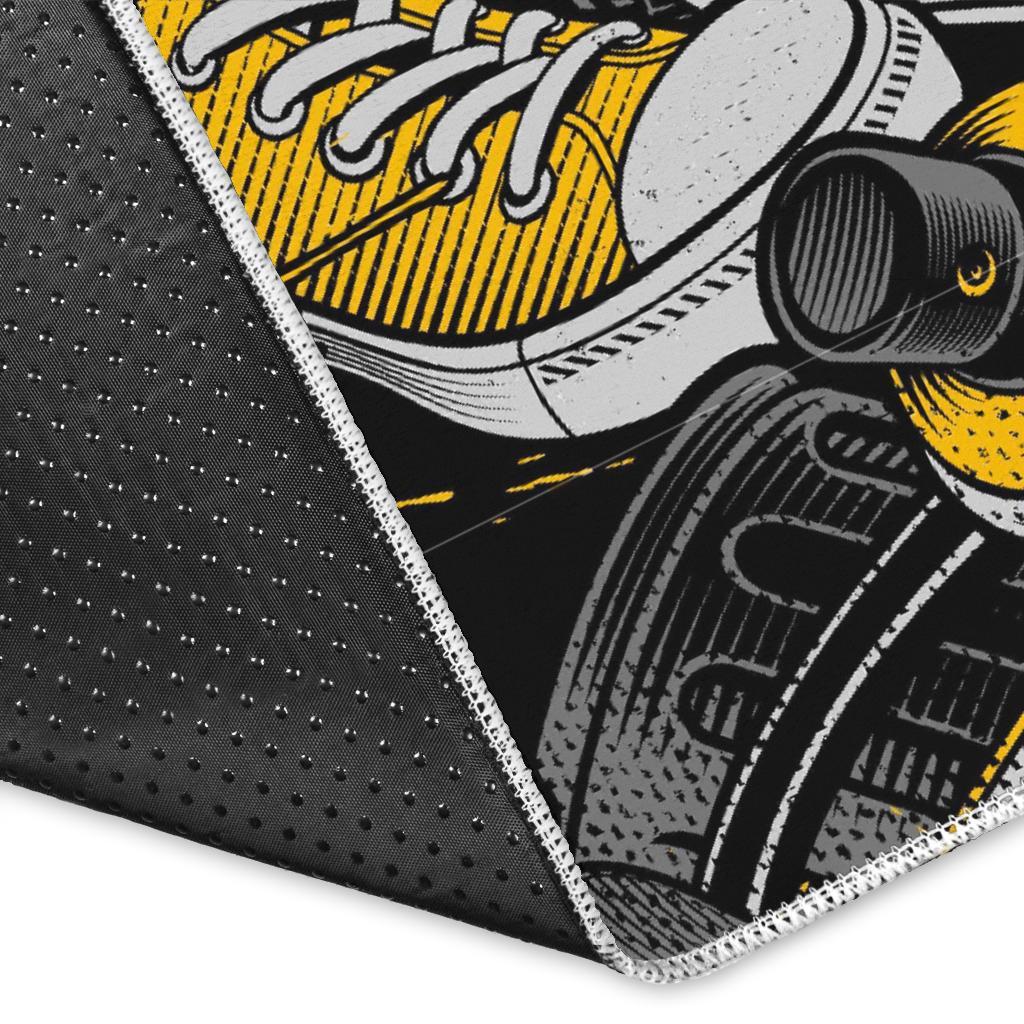 Graffiti Spray Pattern Print Floor Mat-grizzshop