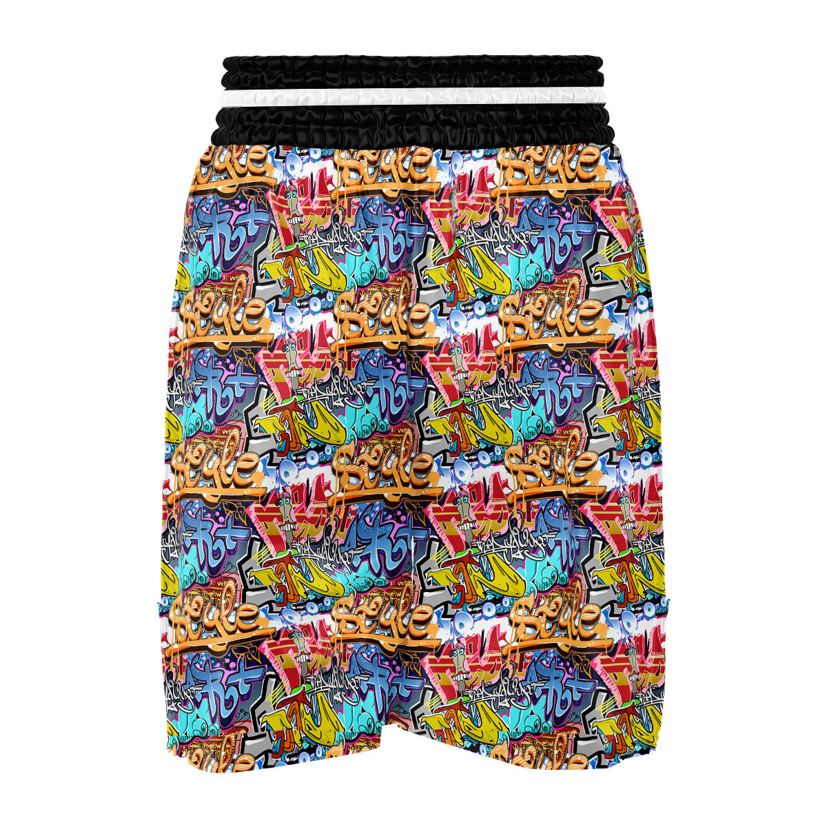 Graffiti Wall Print Boxing Shorts-grizzshop