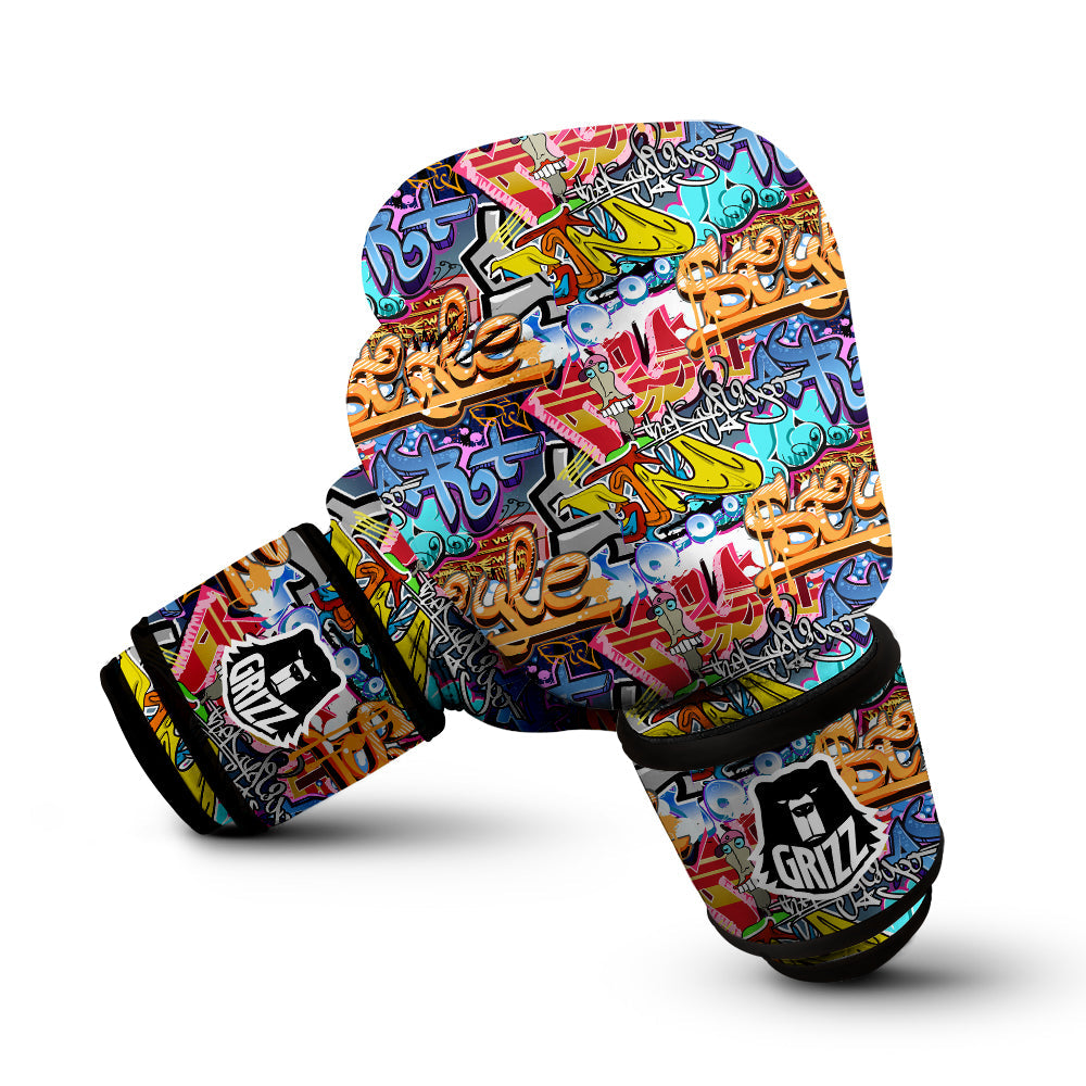 Graffity Street Art Print Pattern Boxing Gloves-grizzshop