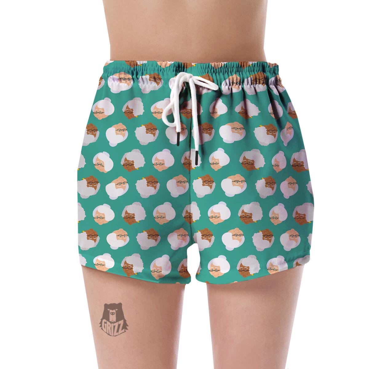 Grandma Nana Print Pattern Women's Shorts-grizzshop