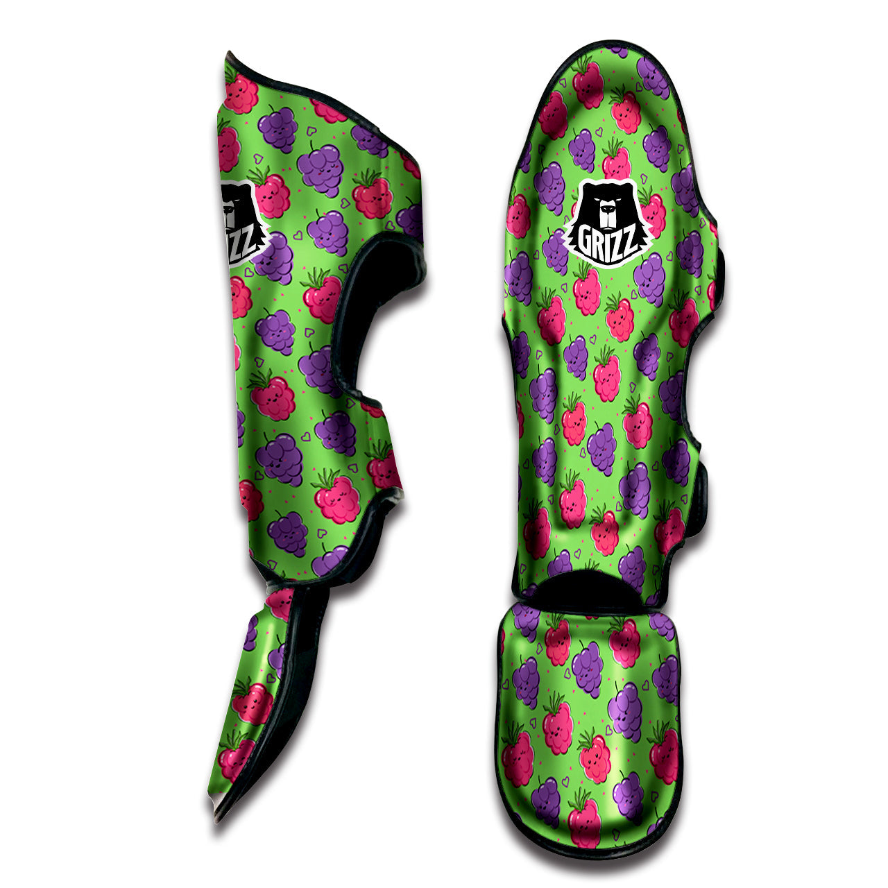Grape Cute Print Pattern Muay Thai Shin Guards-grizzshop