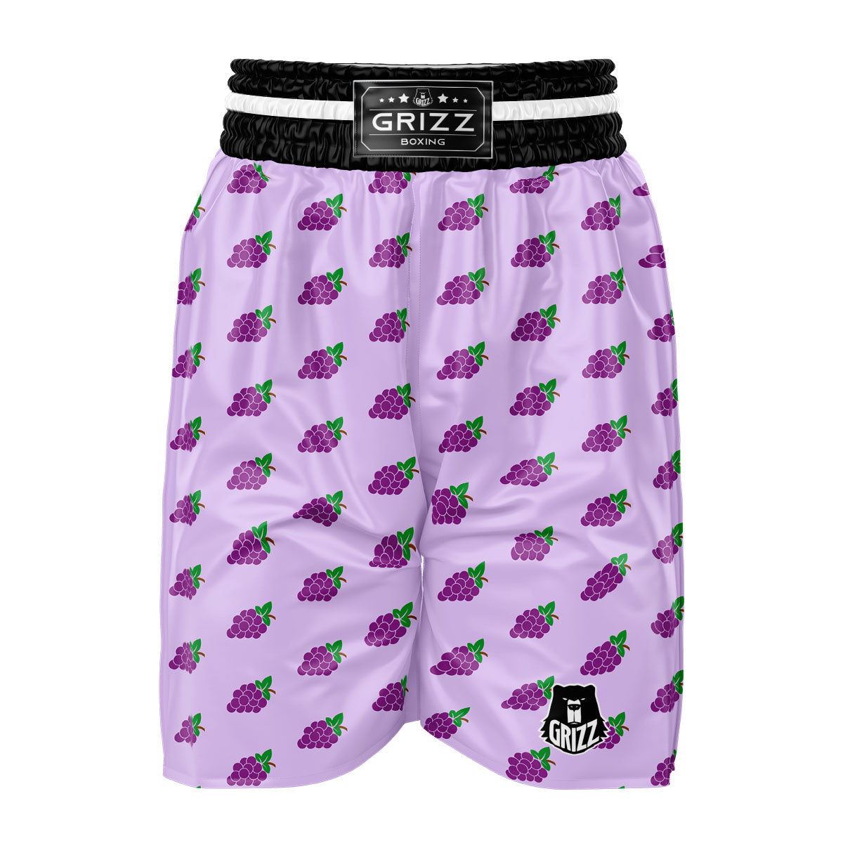 Grape Purple Print Pattern Boxing Shorts-grizzshop