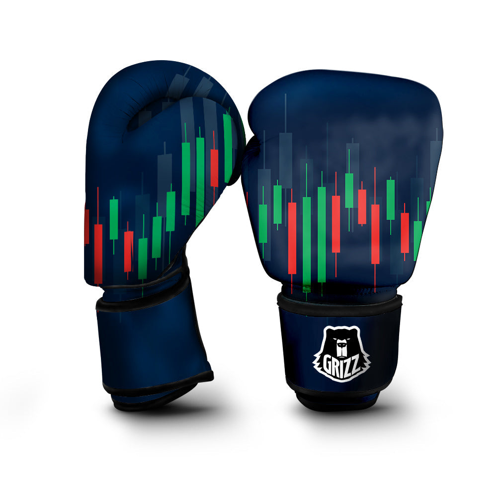 Graph Chart Candlestick Stock Print Boxing Gloves-grizzshop