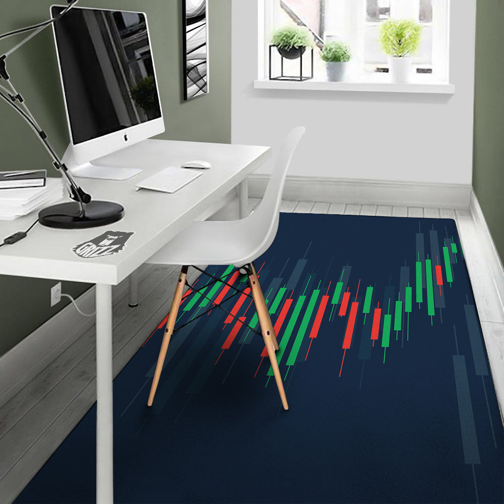 Graph Chart Candlestick Stock Print Floor Mat-grizzshop