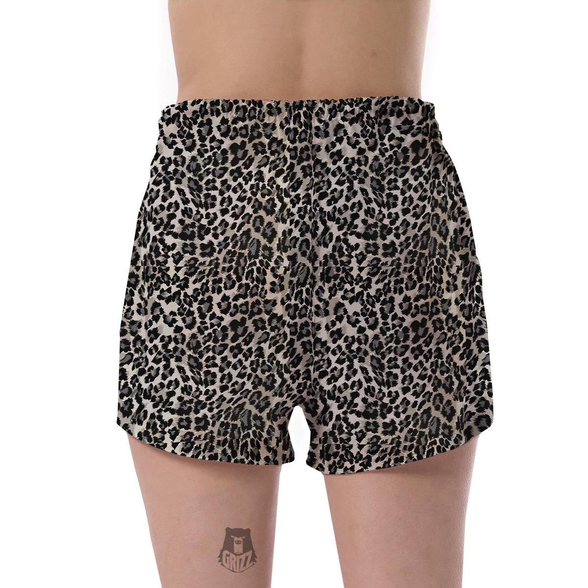 Gray Cheetah Leopard Pattern Print Women's Shorts-grizzshop