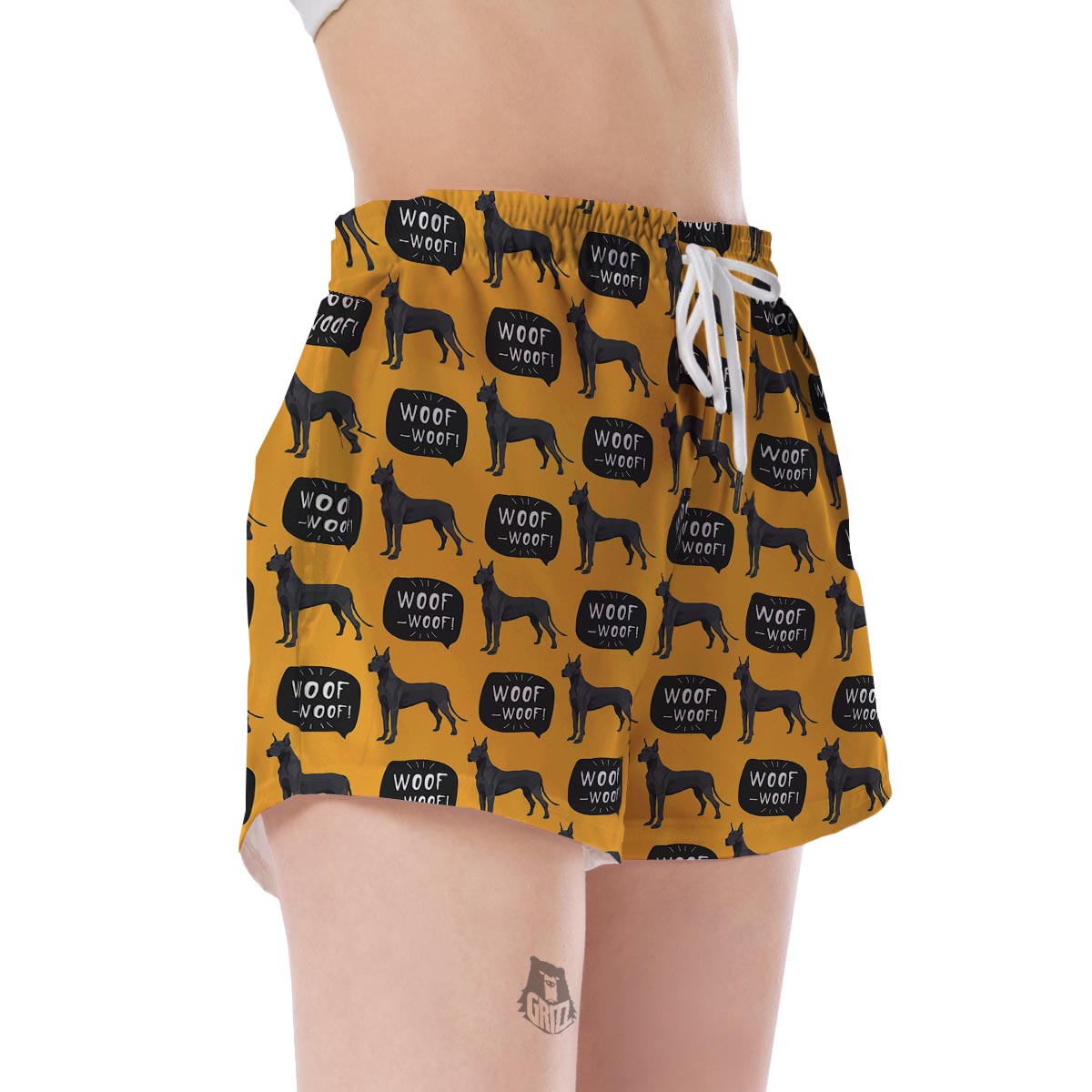 Great Dane Print Pattern Women's Shorts-grizzshop