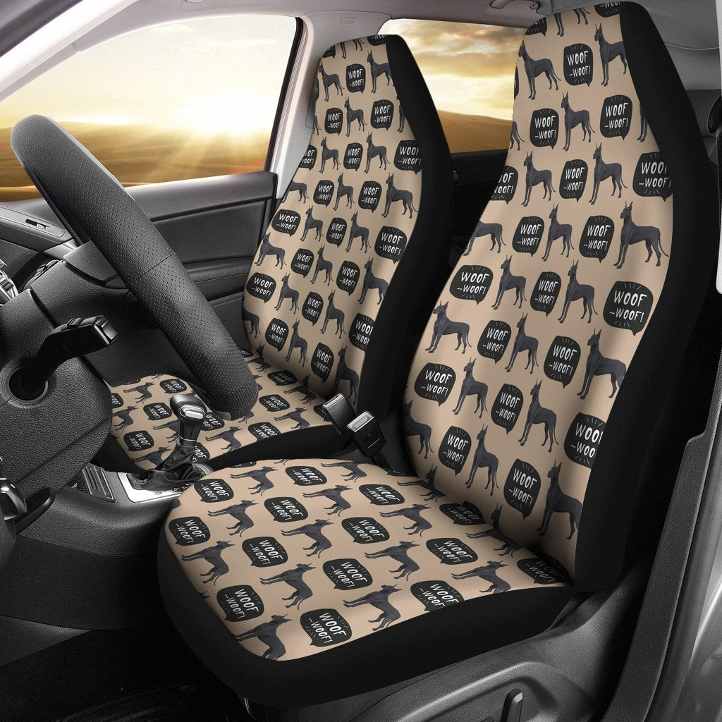 Great Dane Pattern Print Universal Fit Car Seat Cover-grizzshop
