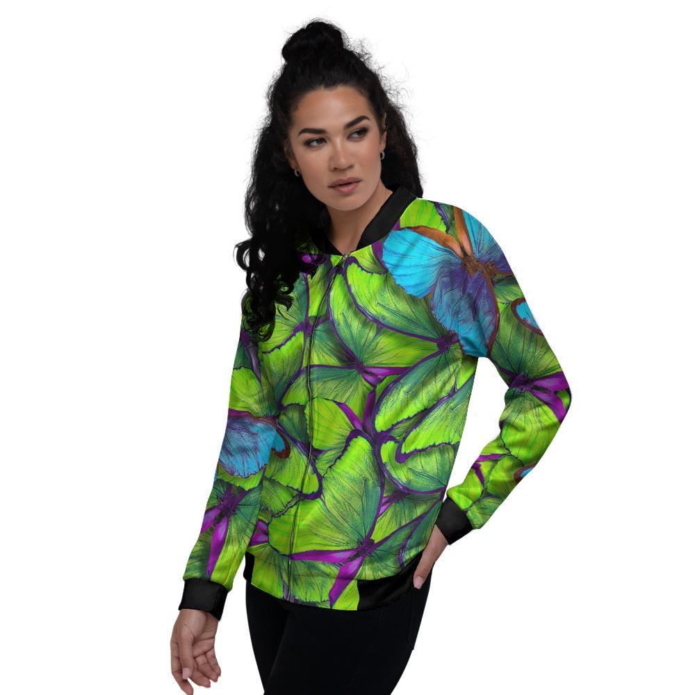 Green And Blue Butterfly Print Women's Joggers main image 0