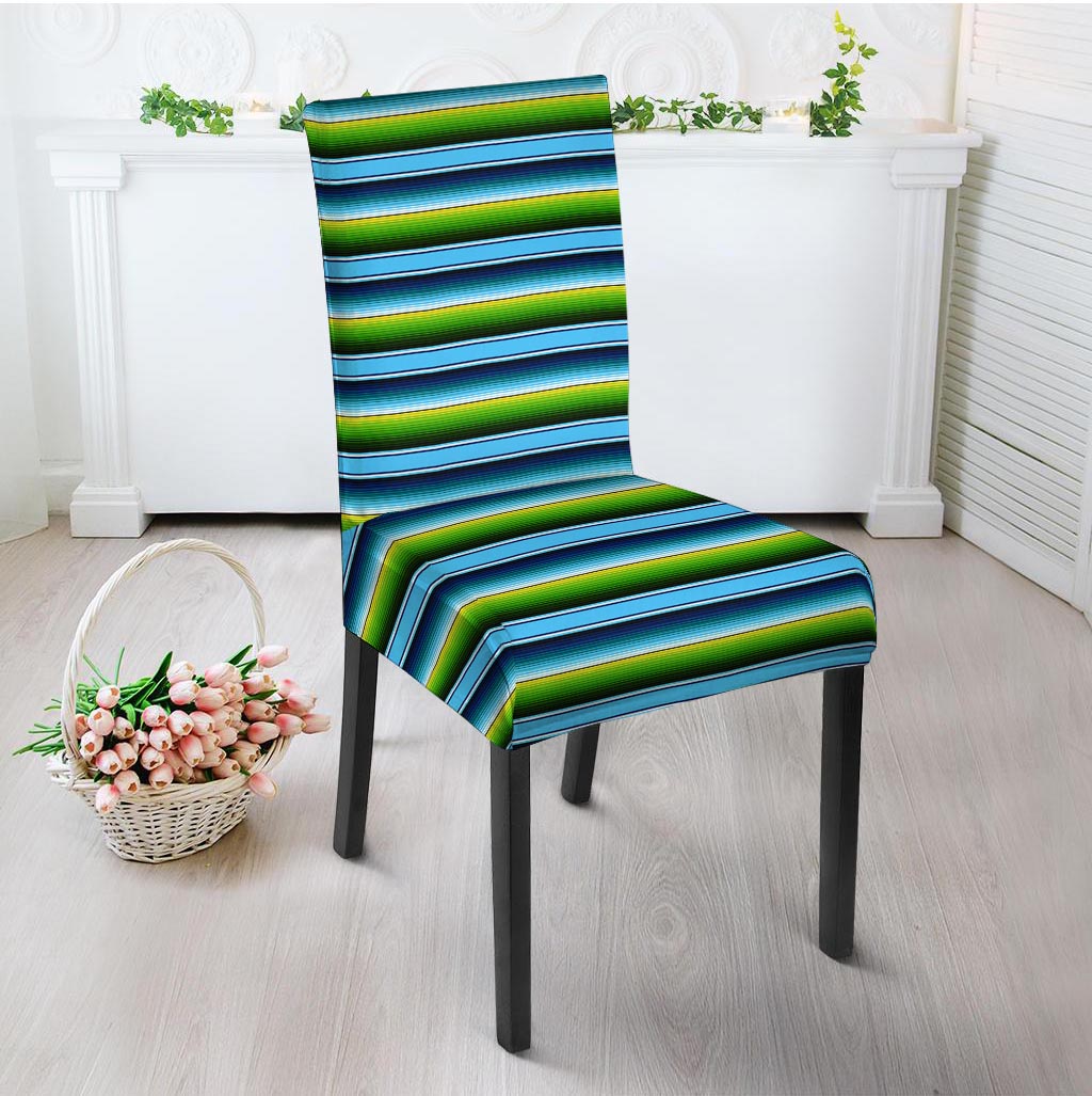 Green And Blue Mexican Baja Chair Cover-grizzshop