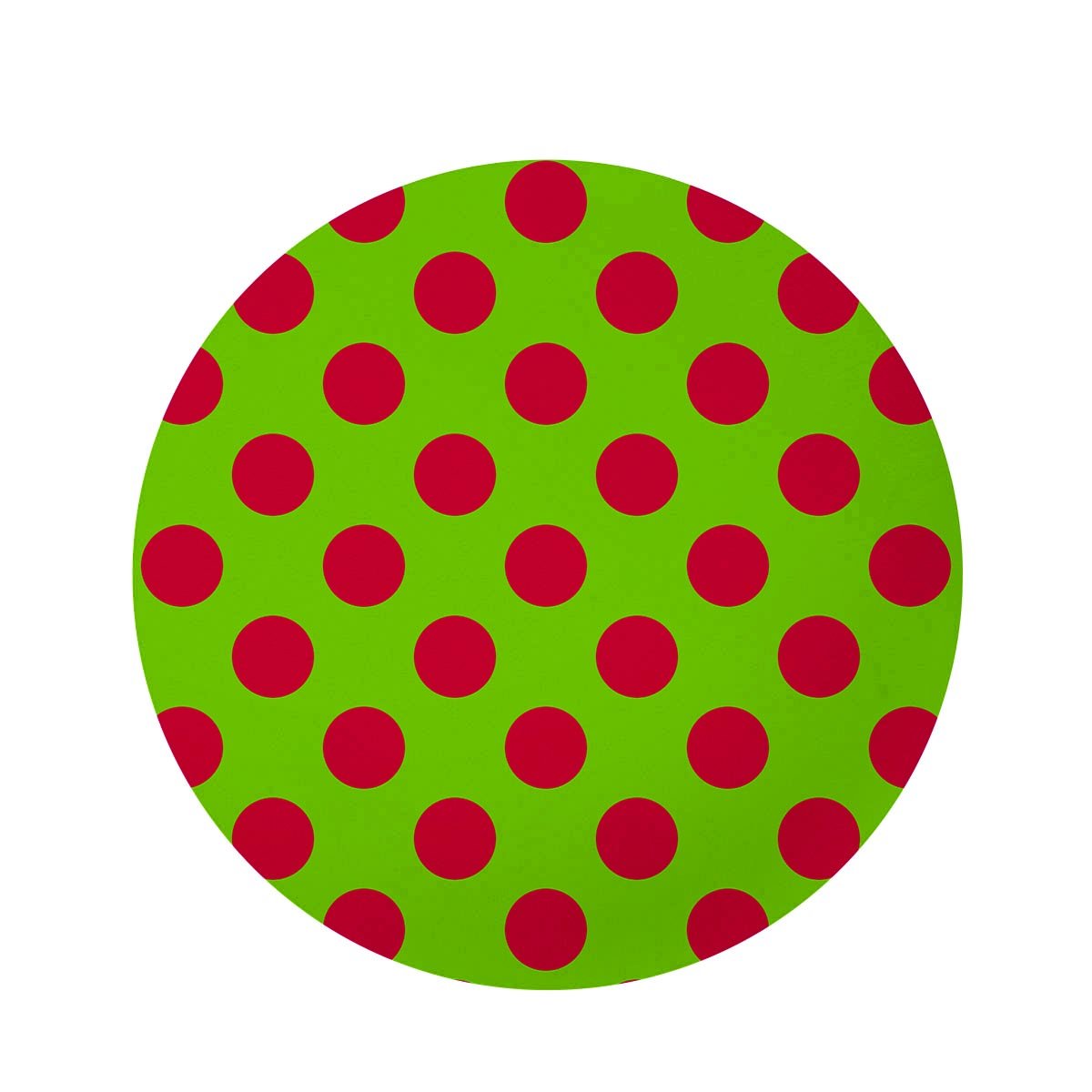 Green And Red Polka Dot Round Rug-grizzshop