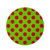 Green And Red Polka Dot Round Rug-grizzshop