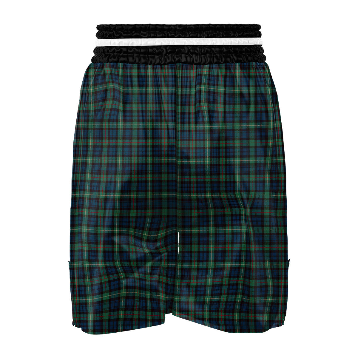 Green Blue And Red Line Tartan Print Pattern Boxing Shorts-grizzshop