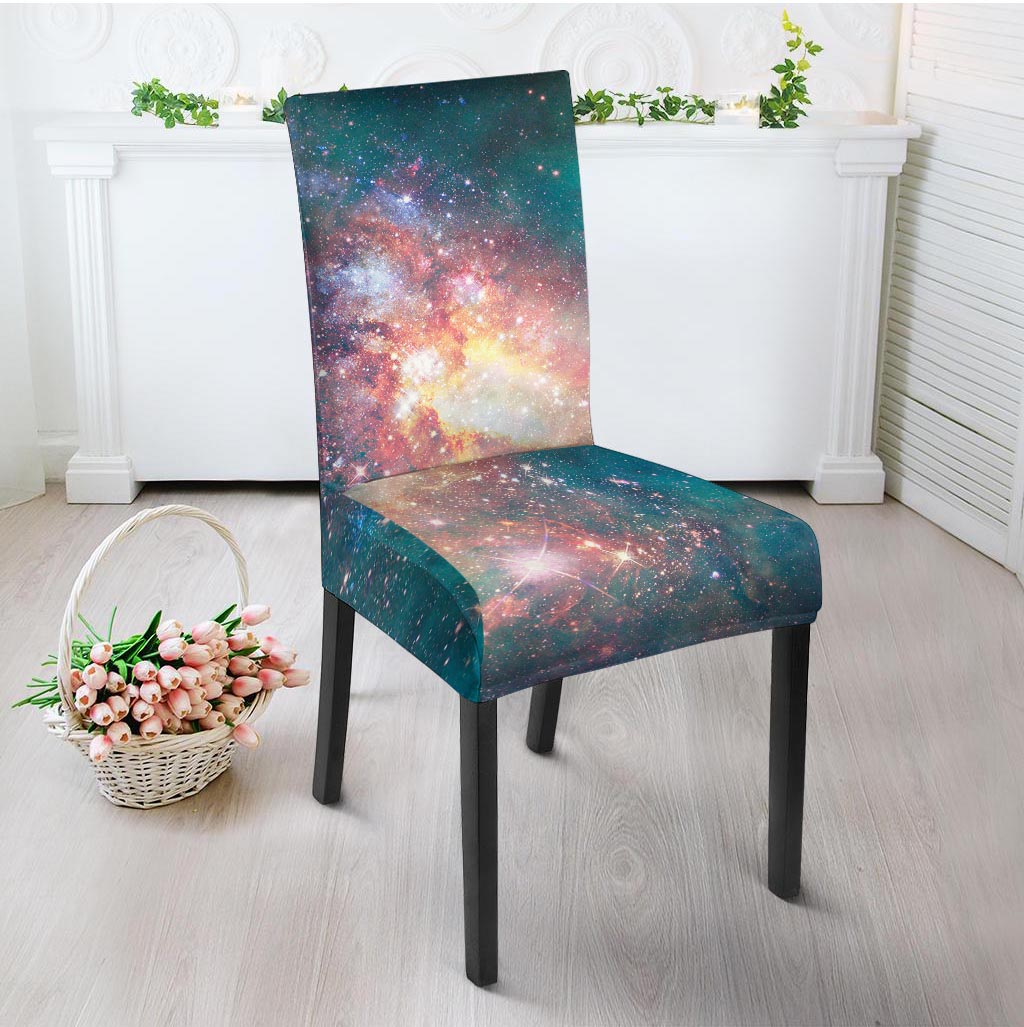 Green Cosmic Space Galaxy Chair Cover-grizzshop