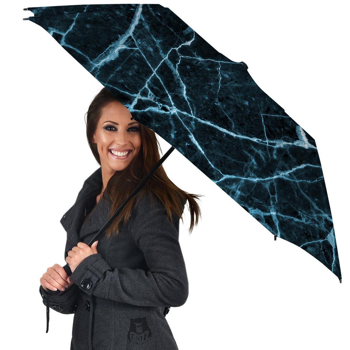Green Cracked Marble Umbrella-grizzshop
