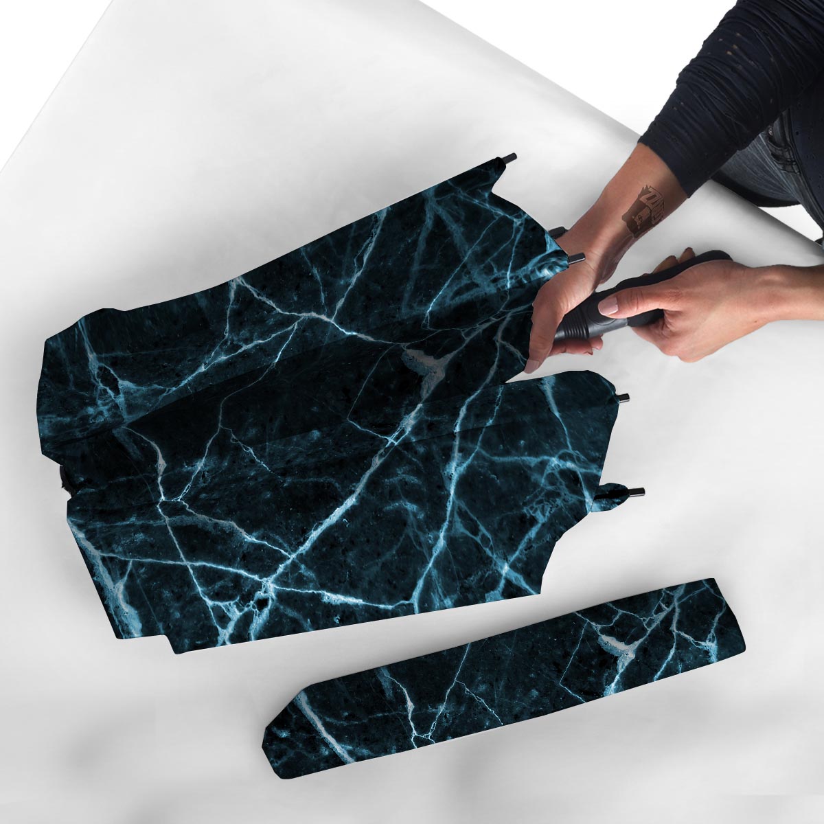 Green Cracked Marble Umbrella-grizzshop