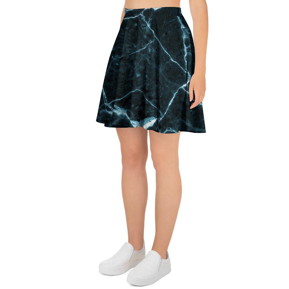 Green Cracked Marble Women's Skirt-grizzshop