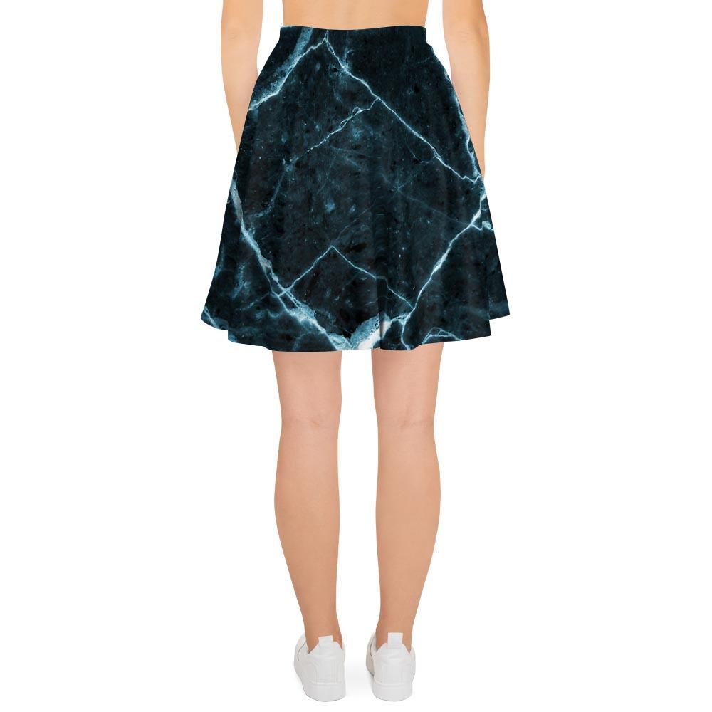 Green Cracked Marble Women's Skirt-grizzshop