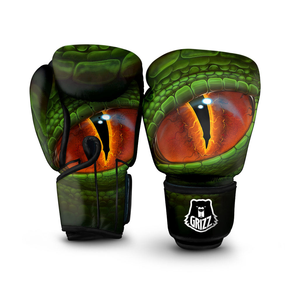 Green Dragon's Eye Print Boxing Gloves-grizzshop
