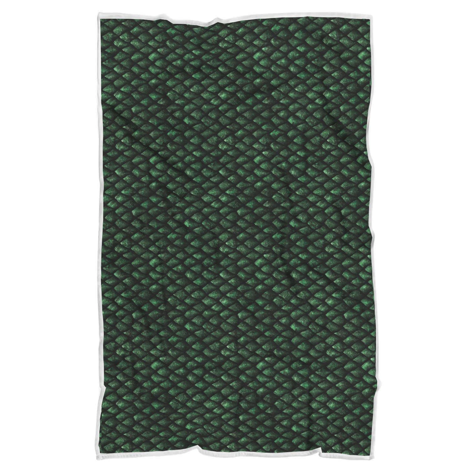 Green Egg Skin Dragon Pattern Print Throw Blanket-grizzshop