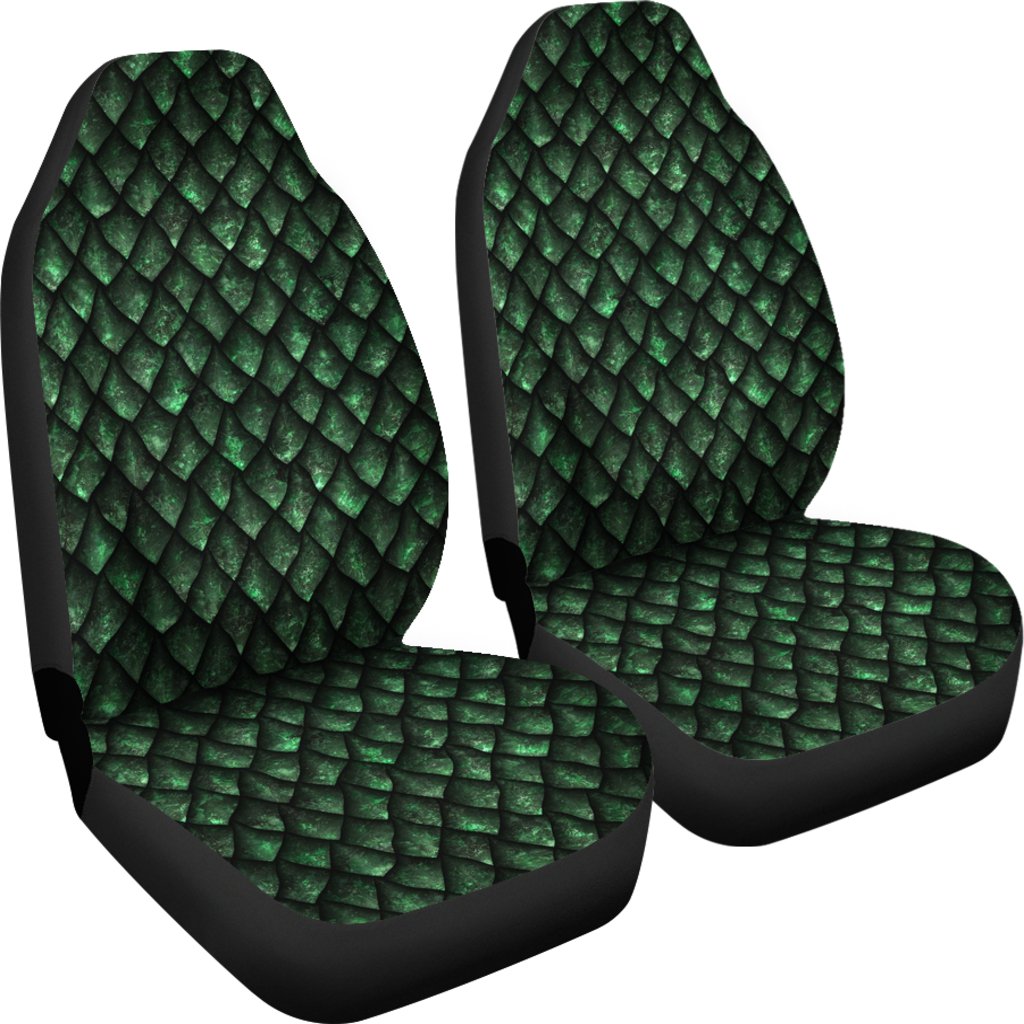 Green Egg Skin Dragon Pattern Print Universal Fit Car Seat Cover-grizzshop