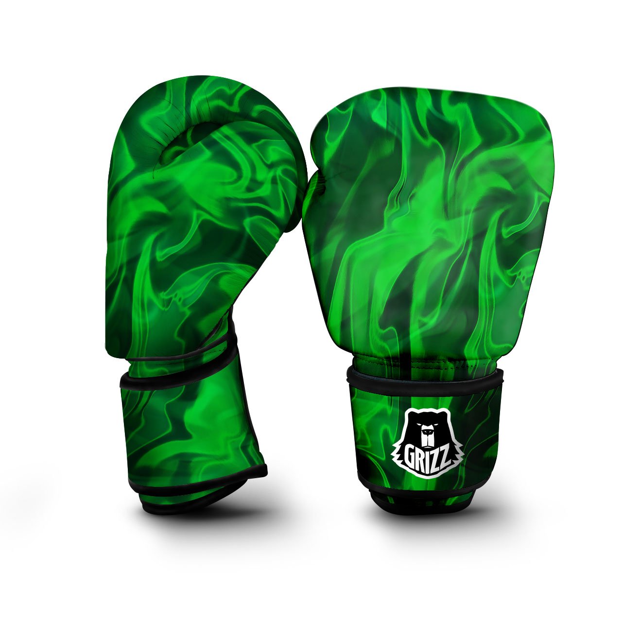 Green Energy Plasma Print Boxing Gloves-grizzshop