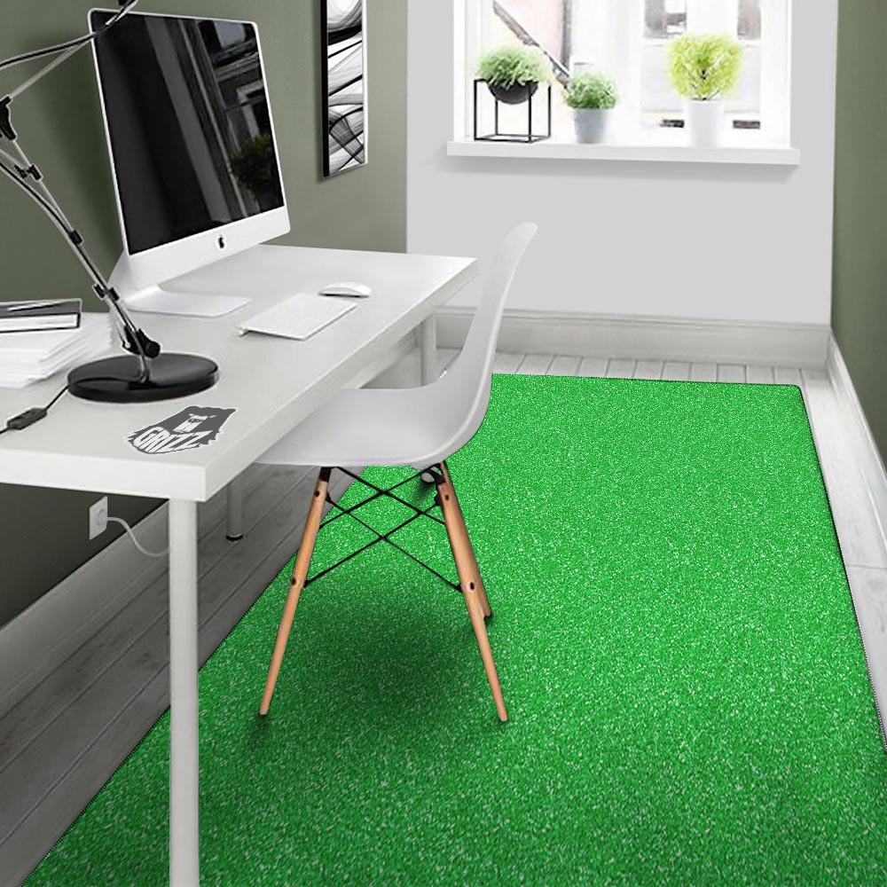 Green Glitter Texture Print Floor Mat-grizzshop