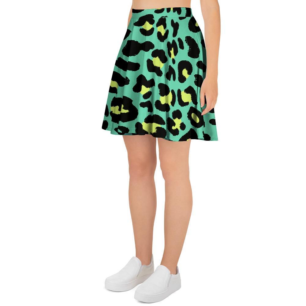 Green Leopard Women's Skirt-grizzshop