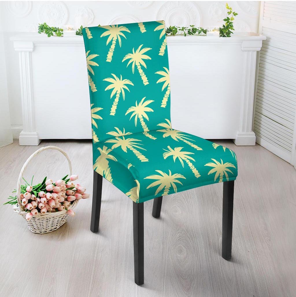 Green Palm Tree Hawaiin Print Chair Cover-grizzshop