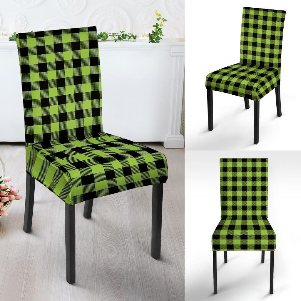 Green Plaid Chair Cover-grizzshop