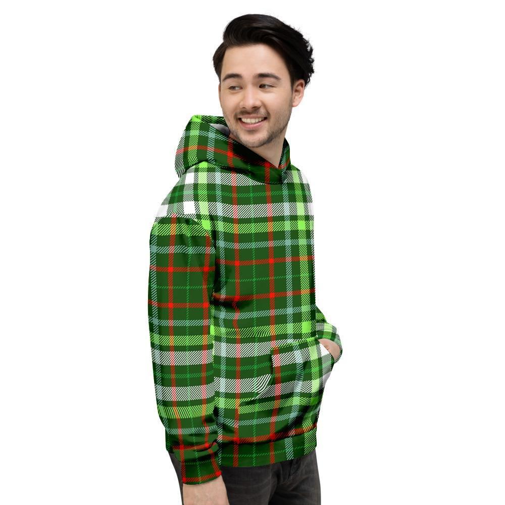 Green Plaid Tartan Men's Hoodie-grizzshop