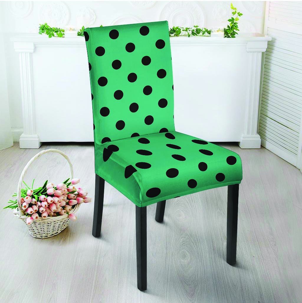 Green Polka Dot Chair Cover-grizzshop