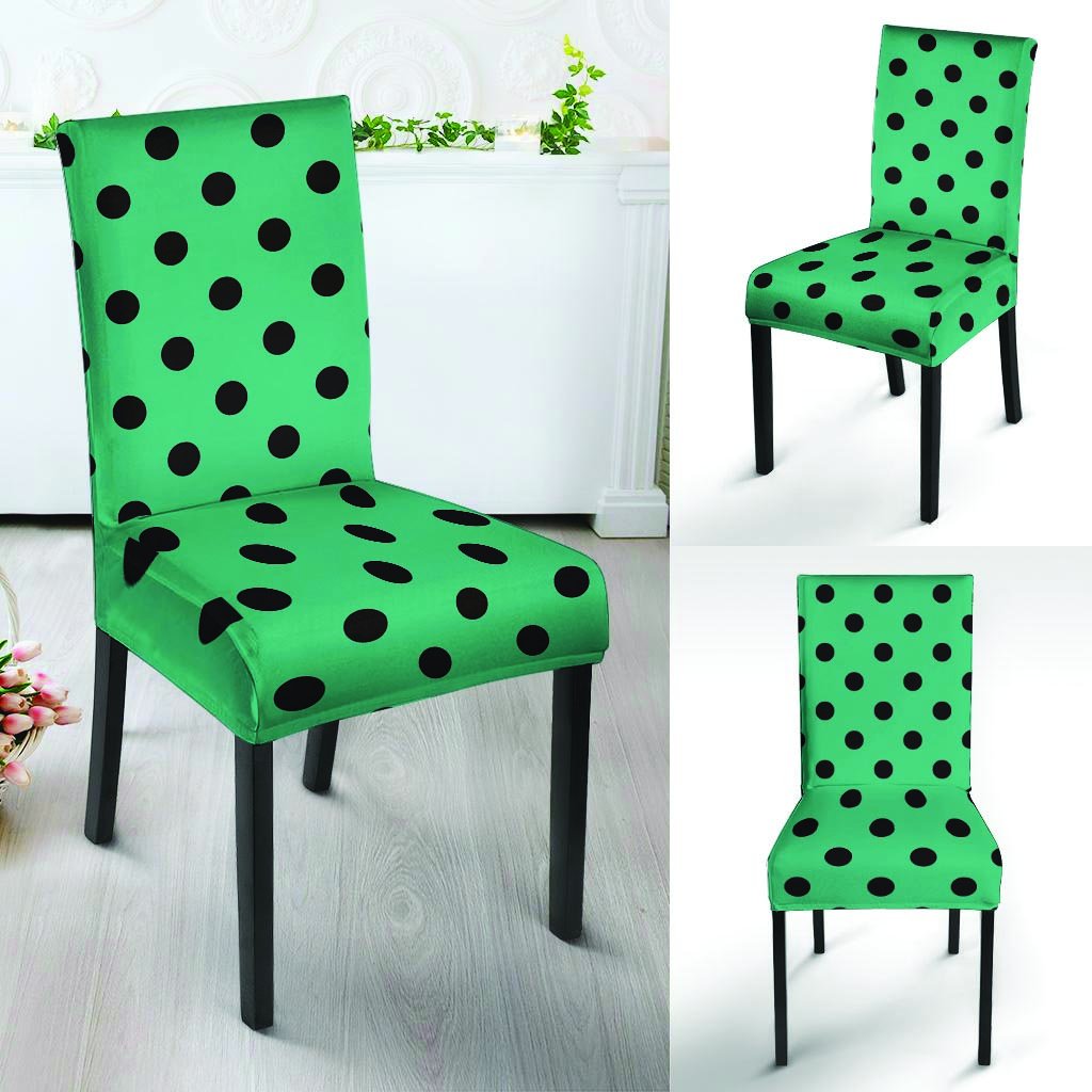 Green Polka Dot Chair Cover-grizzshop