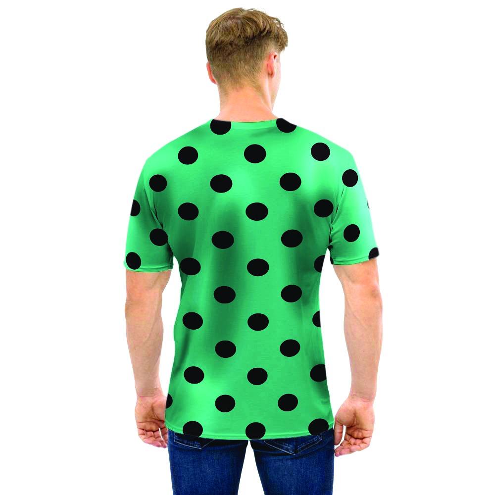 Green Polka Dot Men T Shirt-grizzshop