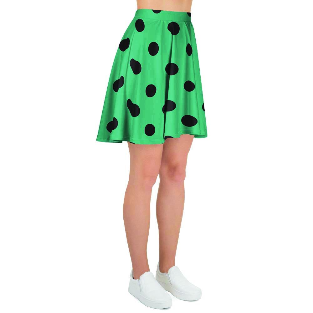 Green Polka Dot Women's Skirt-grizzshop