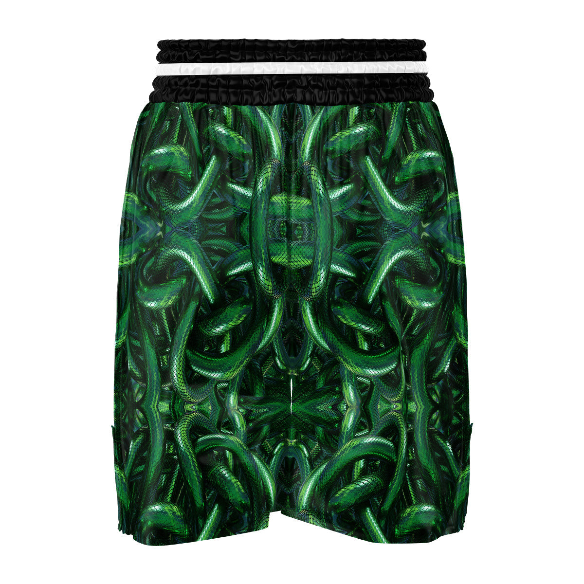 Green Snake 3D Print Pattern Boxing Shorts-grizzshop