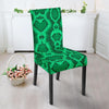 Green Snakeskin Python Skin Pattern Print Chair Cover-grizzshop
