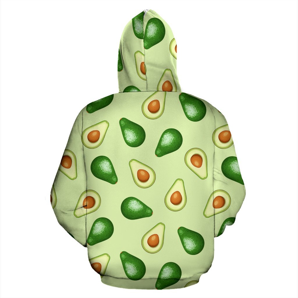 Green Avocado Pattern Print Women Men Pullover Hoodie-grizzshop