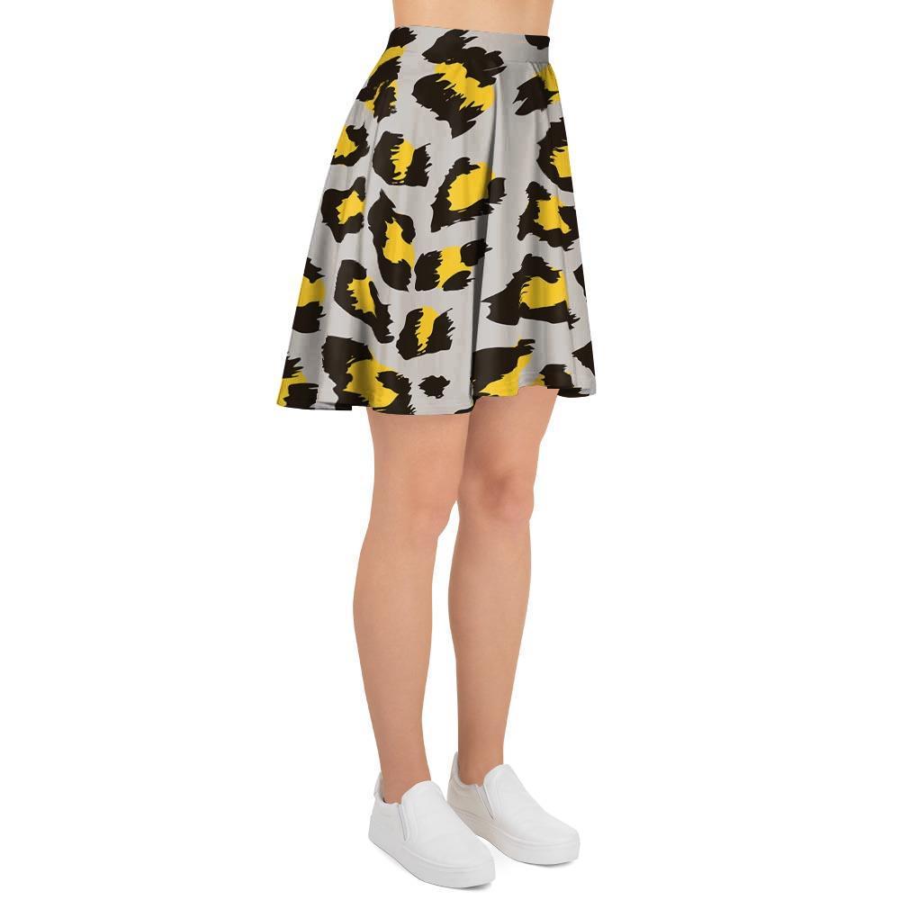 Grey Leopard Women's Skirt-grizzshop