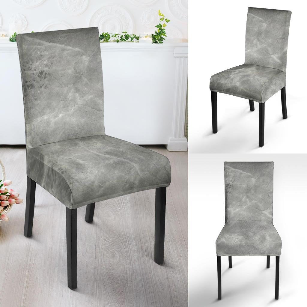 Grey Marble Chair Cover-grizzshop