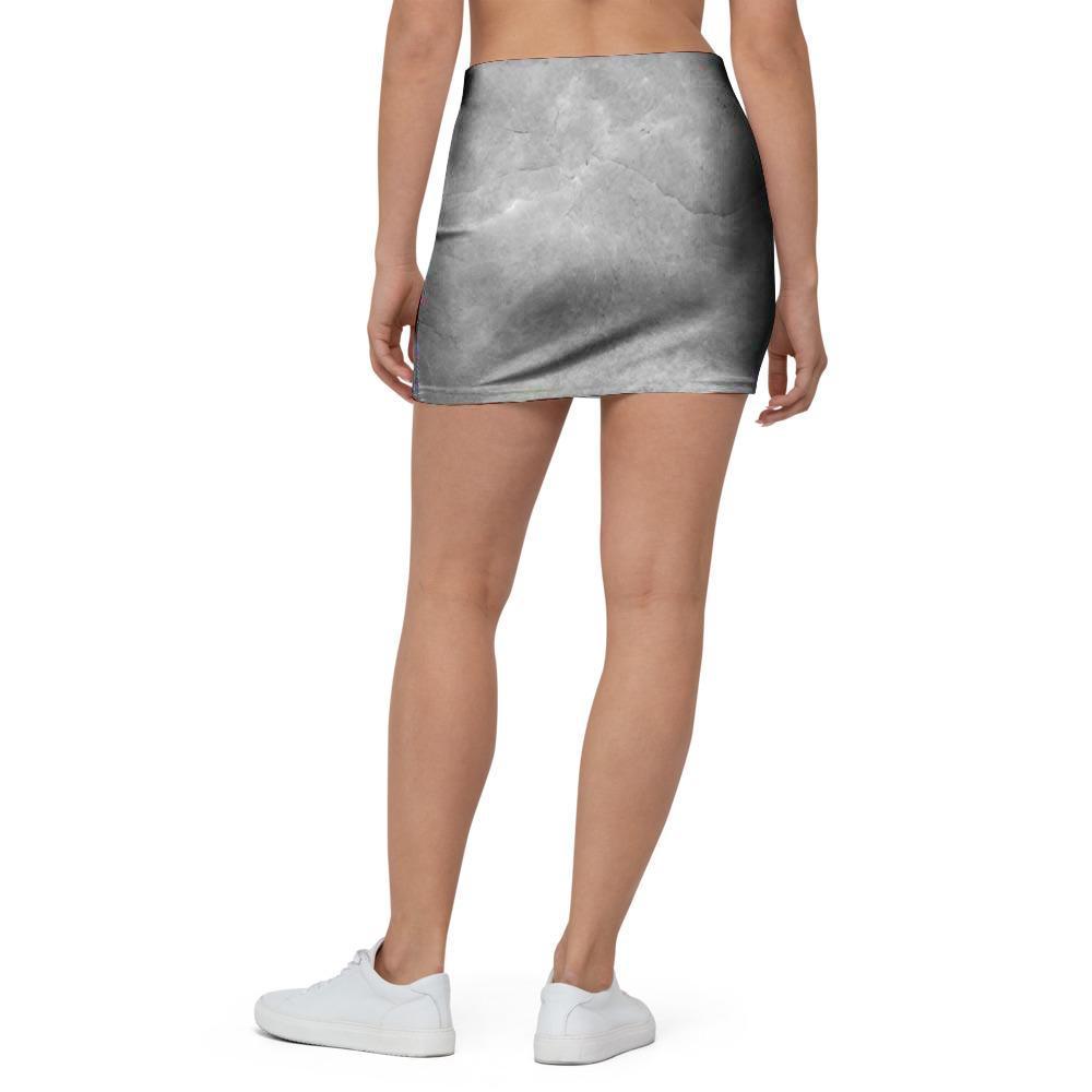 Grey Marble Mini Skirt-grizzshop
