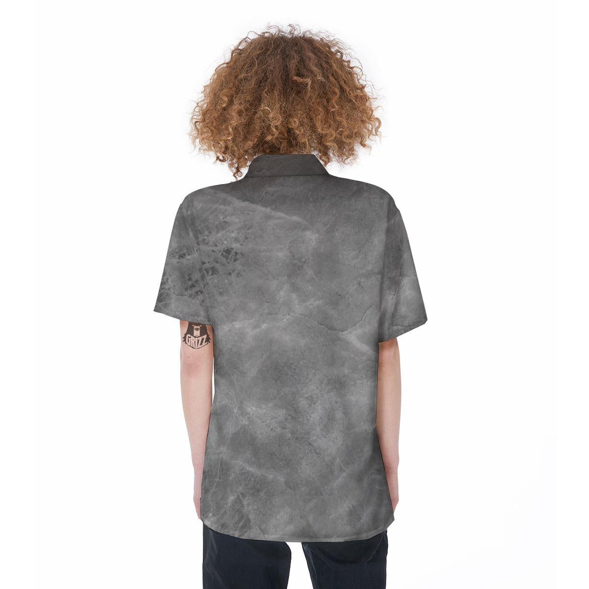 Grey Marble Women's Short Sleeve Shirts-grizzshop
