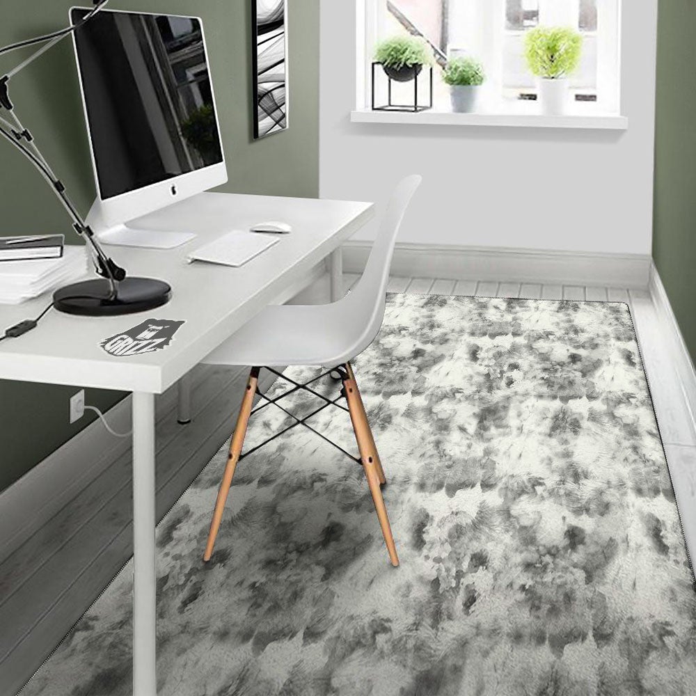 Grey Smoke Marble Print Pattern Floor Mat-grizzshop