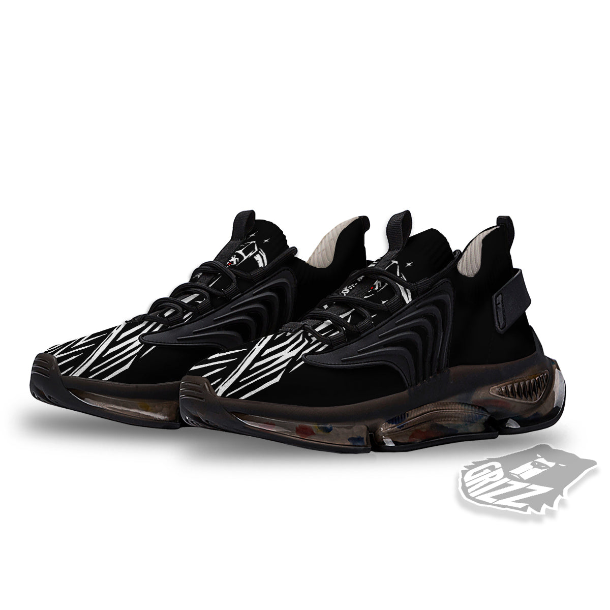 Grim Reaper Sad Print Black Gym Shoes-grizzshop