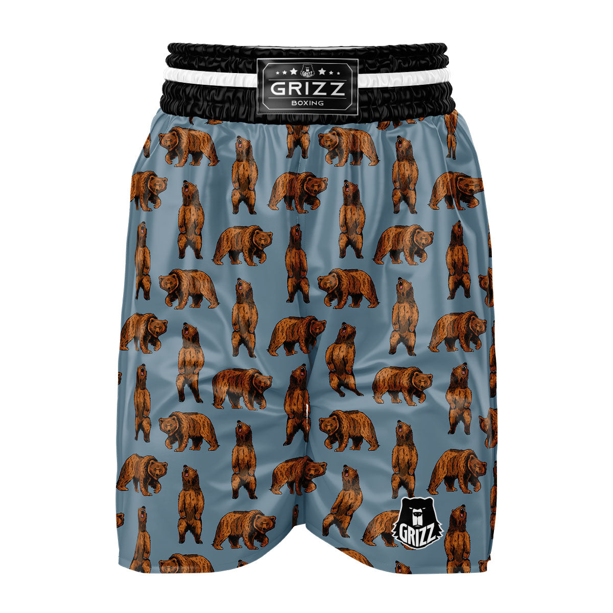 Grizzly Bear Print Pattern Boxing Shorts-grizzshop