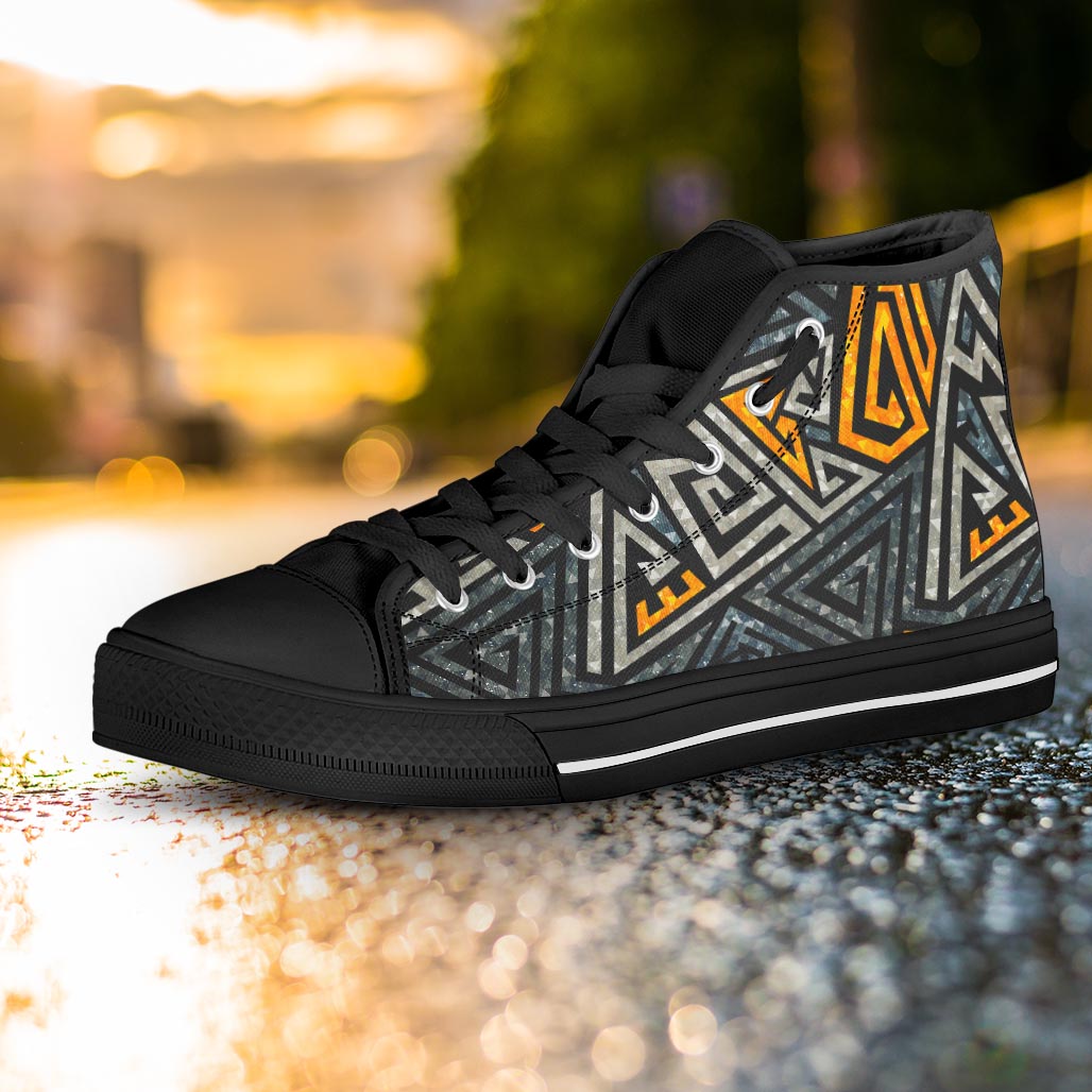Grunge Geometric Triangle Women's High Top Shoes-grizzshop