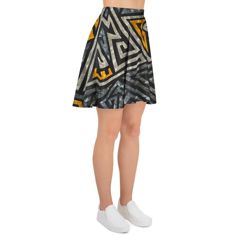 Grunge Geometric Triangle Women's Skirt-grizzshop