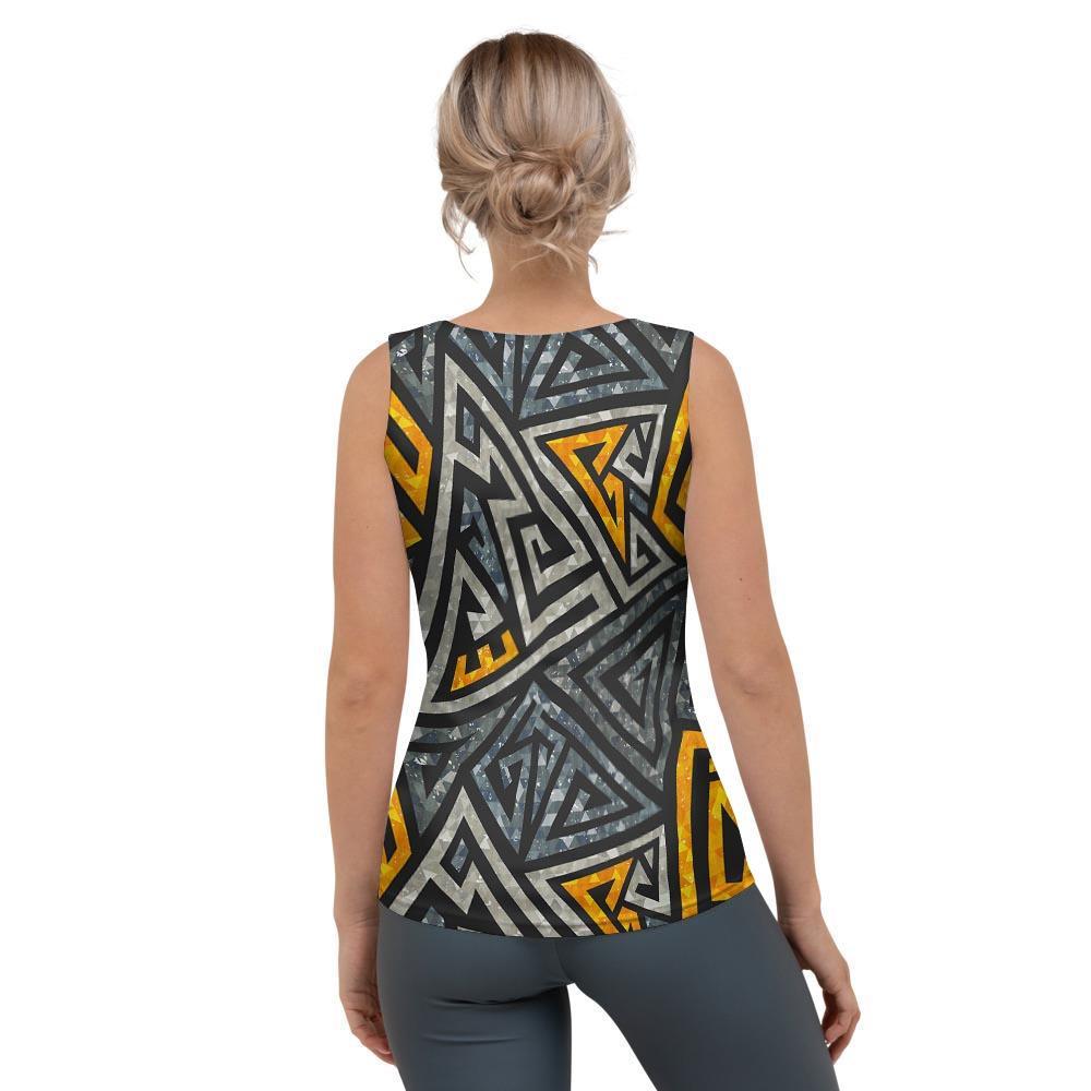 Grunge Geometric Triangle Women's Tank Top-grizzshop