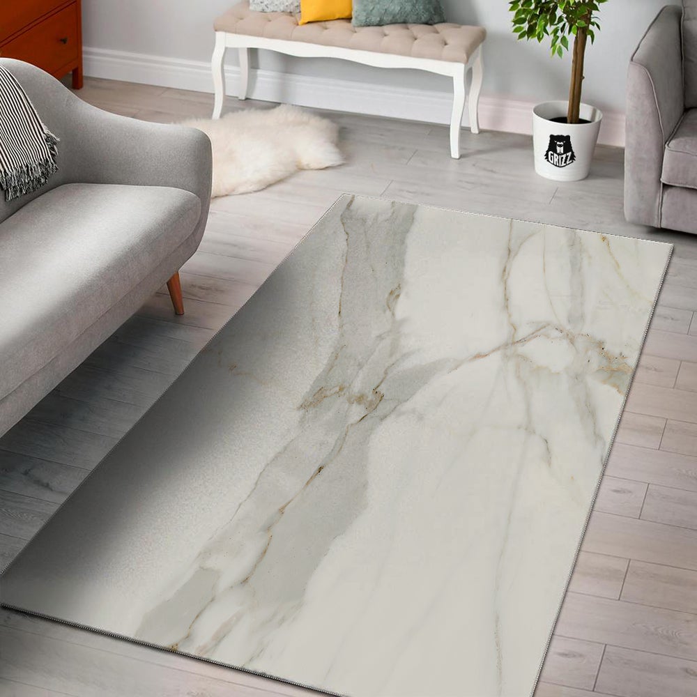 Grunge Marble White Print Pattern Floor Mat-grizzshop