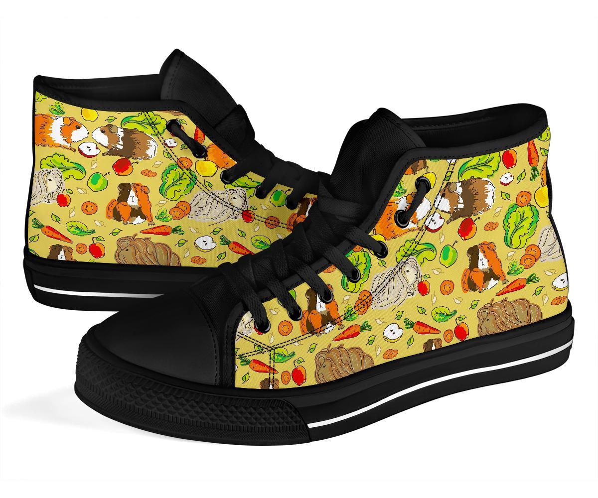 Guinea Pig Pattern Print Men Women's High Top Shoes-grizzshop