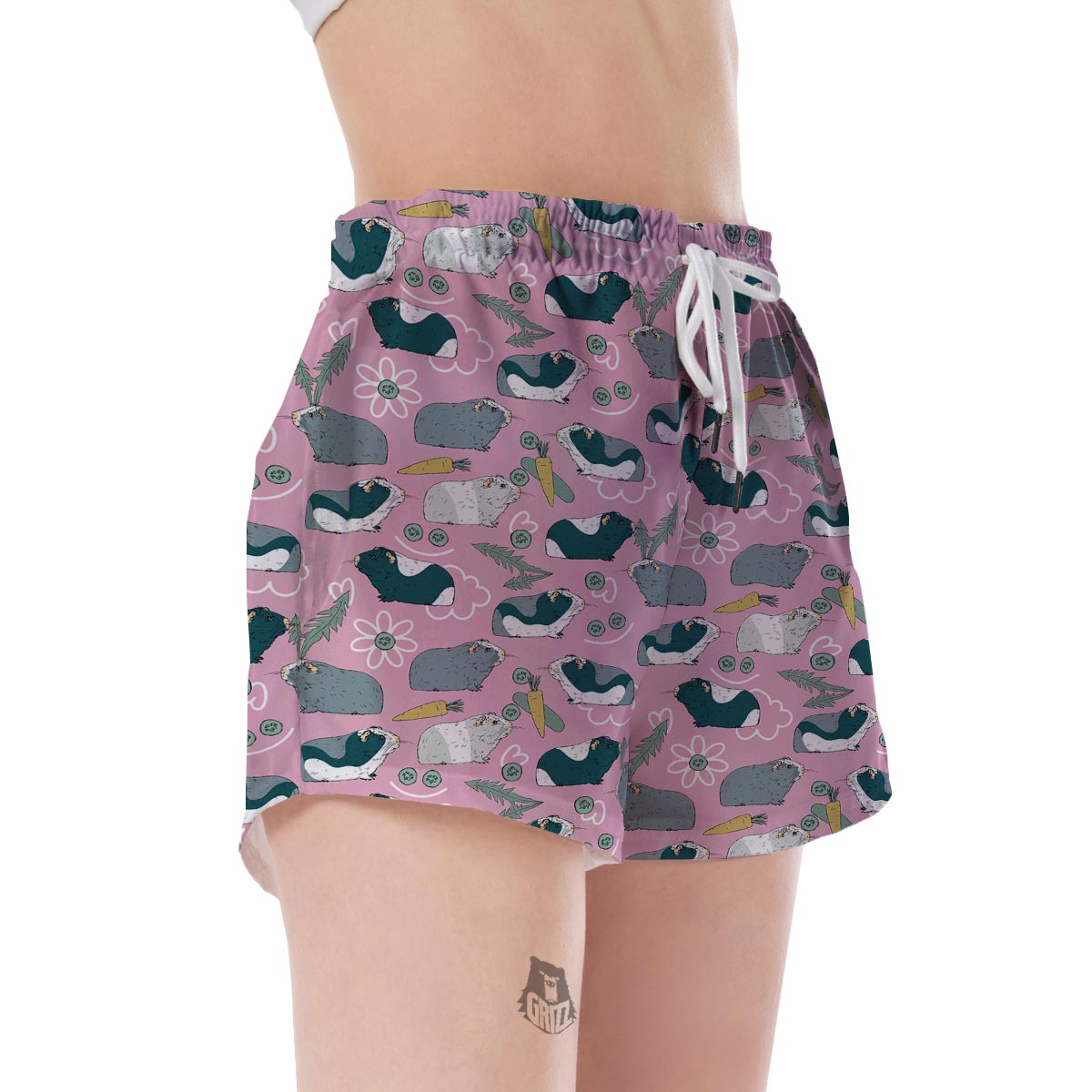 Guinea Pig Print Pattern Women's Shorts-grizzshop